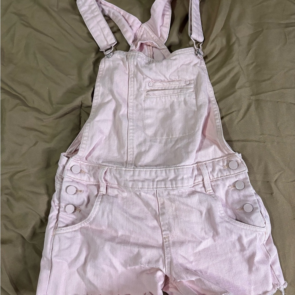 Pink Overalls with Button Details